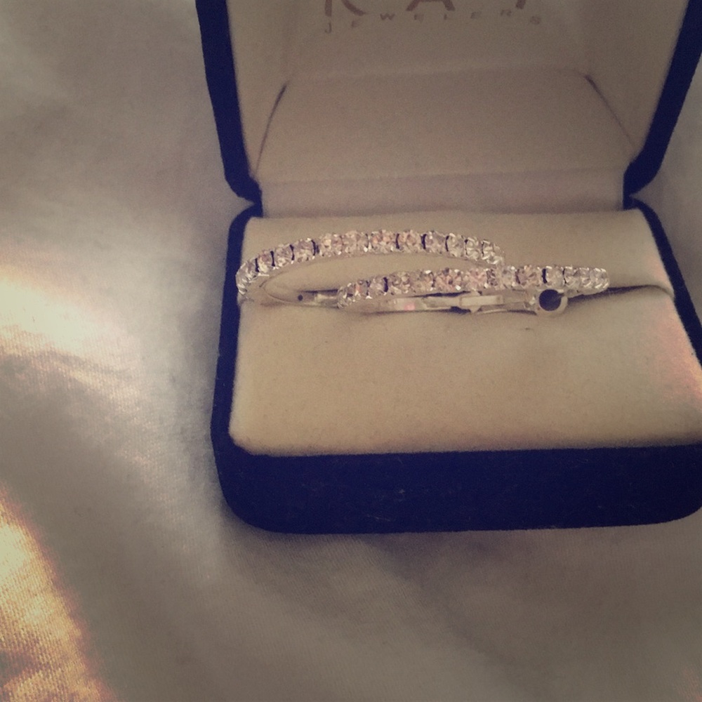 Beautiful Rhinestone Hoop Earrings
